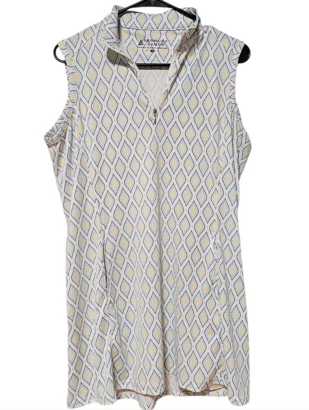 Bermuda Sands Women's Sleeveless Performance Sport Dress With Pockets Size M